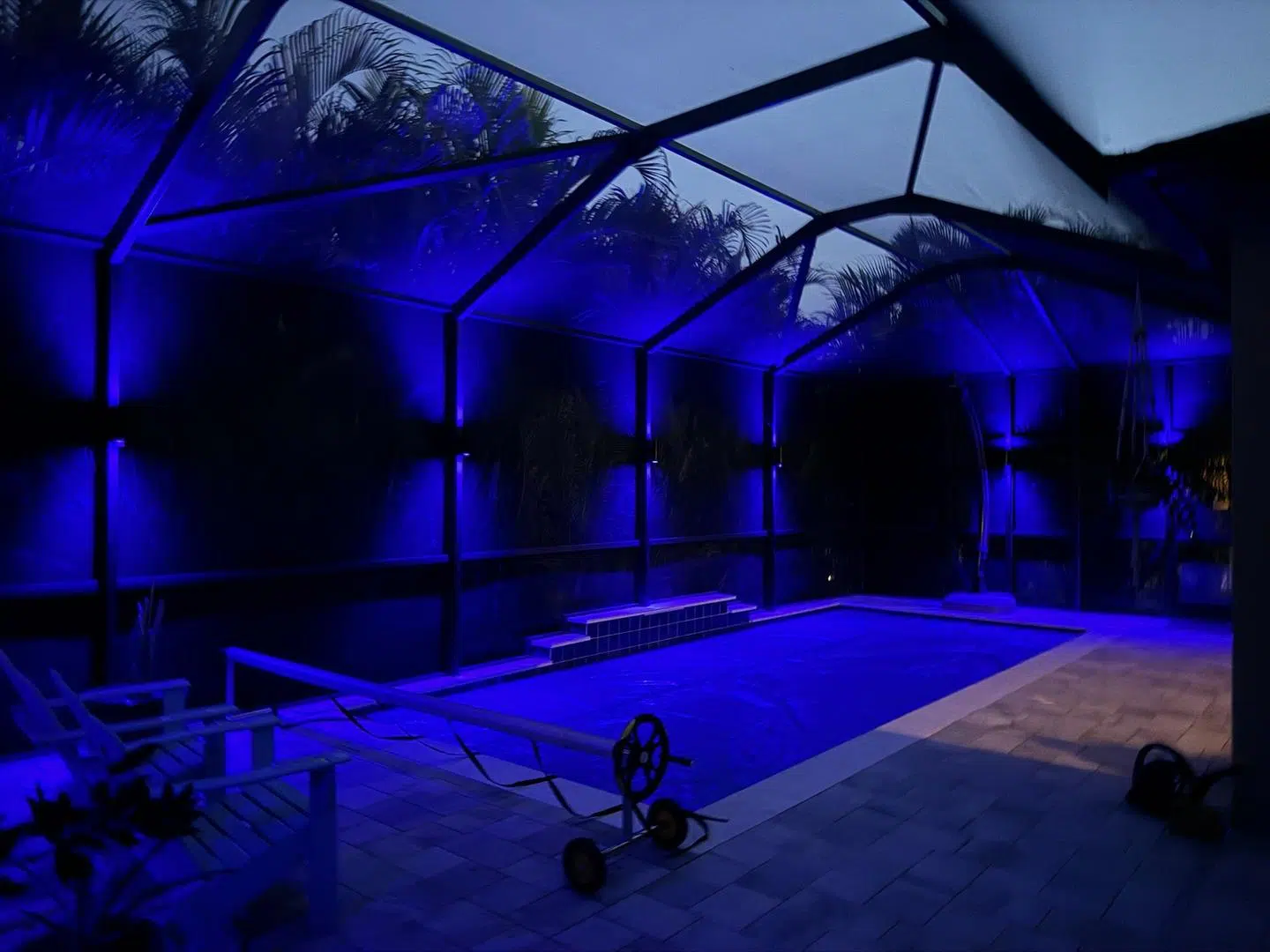 Deep Blue Pool Lighting in Trinity