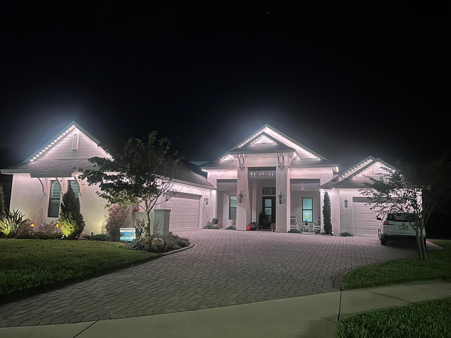 Bright White Roofline LED Lighting in St Pete